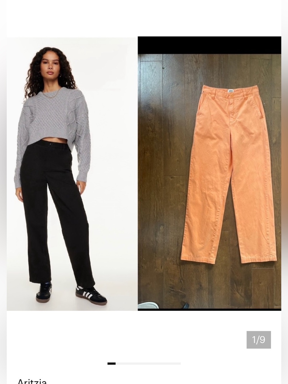 New Aritzia 100% Organic Cotton Sunday Best Jaden Cargo Jeans. XS